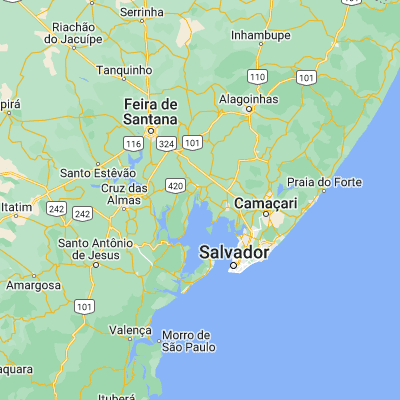 Map showing location of São Francisco do Conde (-12.627500, -38.680000)