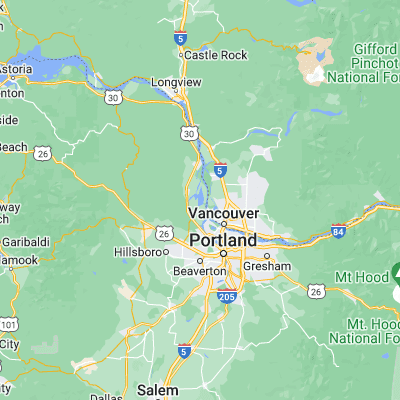 Map showing location of Sauvie Island (45.716500, -122.801210)