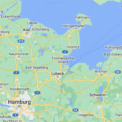Map showing location of Scharbeutz (54.033330, 10.750000)