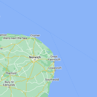 Map showing location of Sea Palling (52.785580, 1.601000)