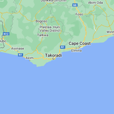 Map showing location of Sekondi-Takoradi (4.934000, -1.713700)