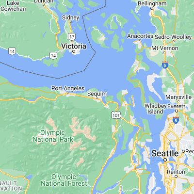 Map showing location of Sequim (48.079630, -123.102340)
