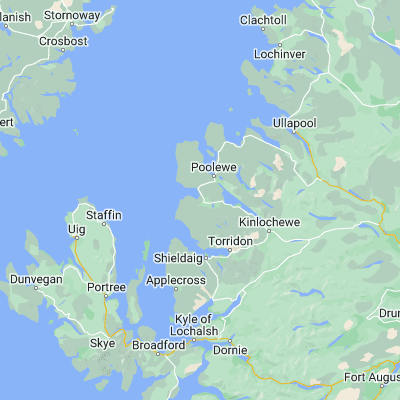 Map showing location of Shieldaig (57.700000, -5.683330)