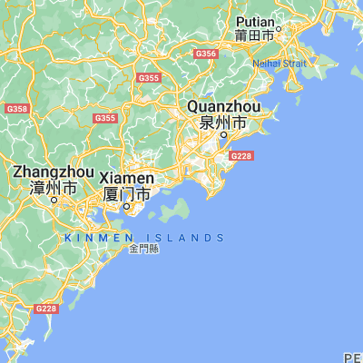 Map showing location of Shijing (24.619560, 118.424370)