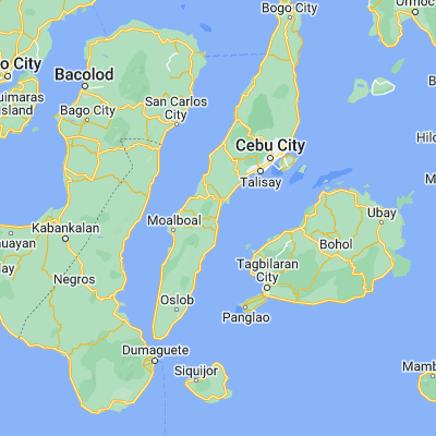 Map showing location of Sibonga (10.016800, 123.617100)