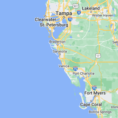 Map showing location of Siesta Beach (27.264770, -82.550650)