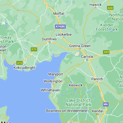 Map showing location of Silloth (54.868700, -3.384480)