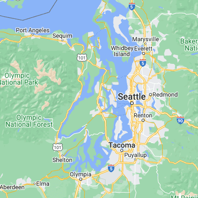 Map showing location of Silverdale (47.644540, -122.694870)