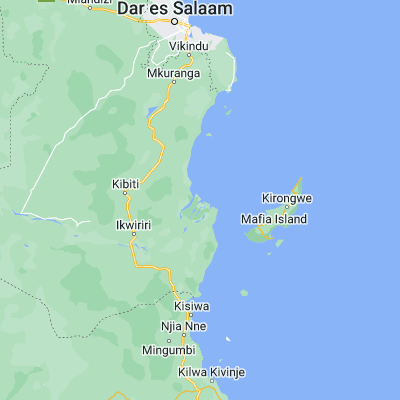 Map showing location of Simba-Uranga (-7.766950, 39.352810)
