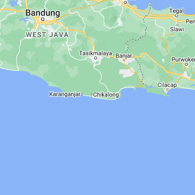 Map showing location of Sindangsari (-7.798300, 108.235400)