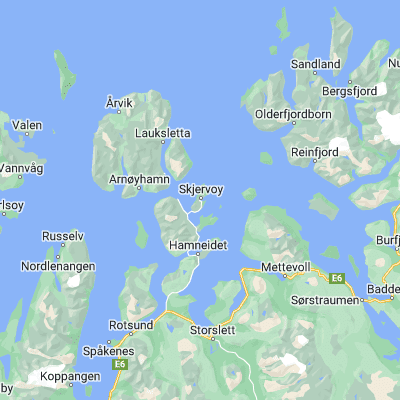 Map showing location of Skjervøy (70.031140, 20.971410)