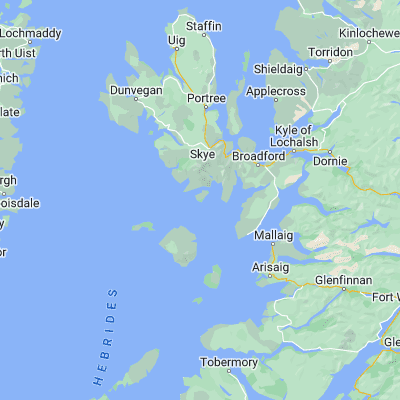 Map showing location of Soay (57.133330, -6.233330)