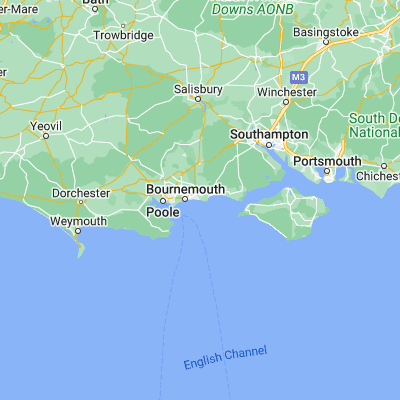 Map showing location of Southbourne (50.722110, -1.784250)