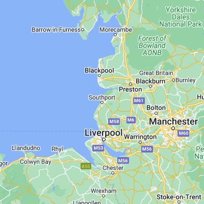 Map showing location of Southport (53.645810, -3.010080)