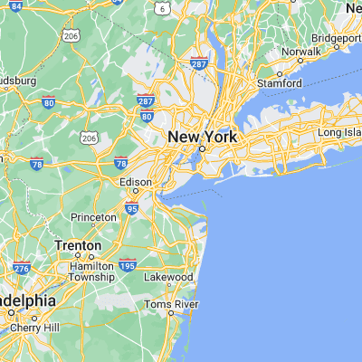 Map showing location of Staten Island (40.562330, -74.139860)