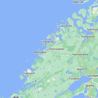 Map showing location of Steinsdalen (64.298750, 10.512840)