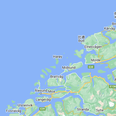 Map showing location of Steinshamn (62.783270, 6.469750)