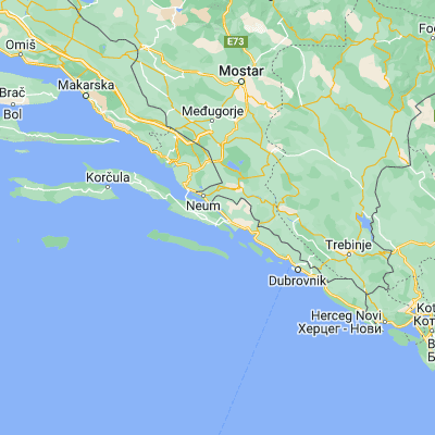 Map showing location of Ston (42.838610, 17.696390)