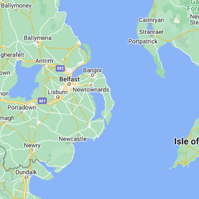 Map showing location of Strangford Lough (54.500000, -5.600000)