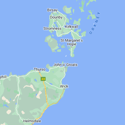 Map showing location of Stroma (58.680600, -3.115570)