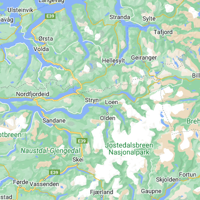 Map showing location of Stryn (61.904480, 6.722640)