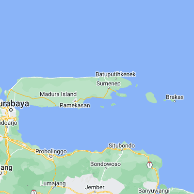 Map showing location of Sumberpandan (-7.108800, 113.717300)
