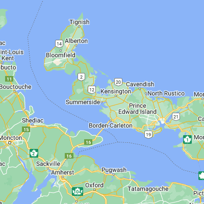 Map showing location of Summerside (46.395930, -63.787620)