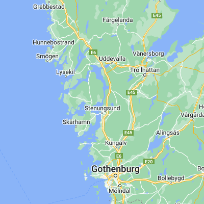 Map showing location of Svanesund (58.133330, 11.833330)