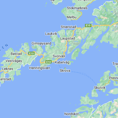 Map showing location of Svolvær (68.234170, 14.568340)
