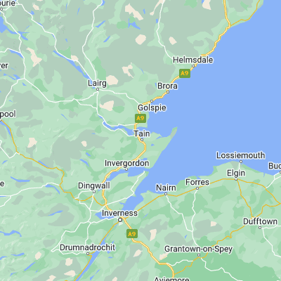 Map showing location of Tain (57.809030, -4.059910)