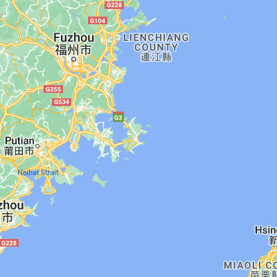 Map showing location of Tancheng (25.508080, 119.807220)