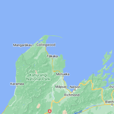 Map showing location of Tarakohe (-40.816670, 172.900000)