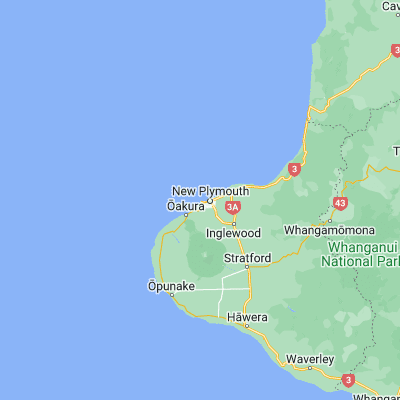 Map showing location of Taranaki (-39.048240, 174.030200)