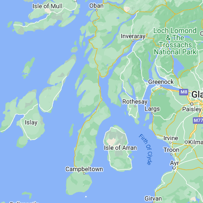 Map showing location of Tarbert (55.862770, -5.416220)