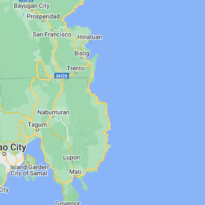 Map showing location of Taytayan (7.733890, 126.501940)