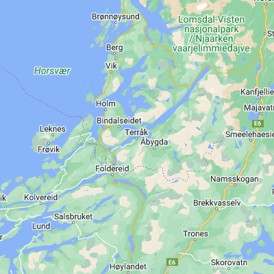 Map showing location of Terråk (65.087000, 12.371480)