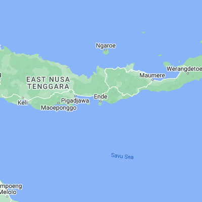 Map showing location of Tetandara (-8.852600, 121.658000)