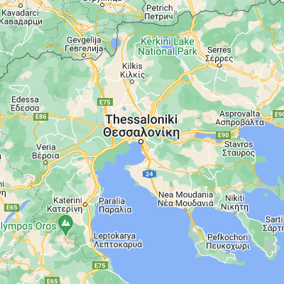 Map showing location of Thessaloníki (40.640280, 22.943890)