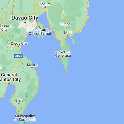 Map showing location of Tiblawan (6.478340, 126.108280)