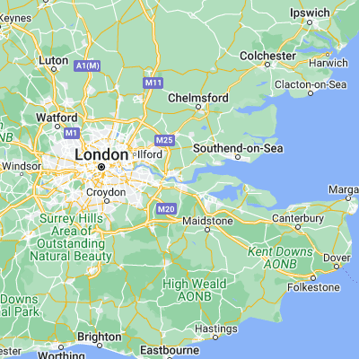 Map showing location of Tilbury (51.462480, 0.358560)