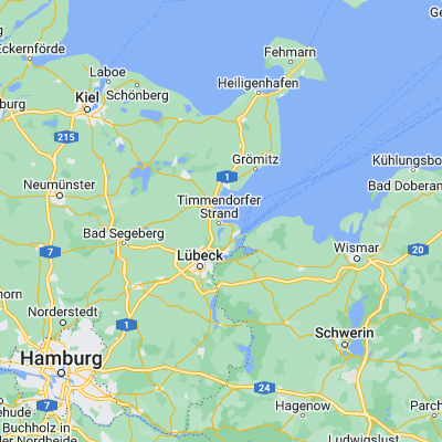 Map showing location of Timmendorfer Strand (54.000000, 10.783330)