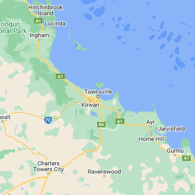 Map showing location of Townsville (-19.266390, 146.805700)