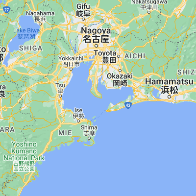 Map showing location of Toyohama (34.700000, 136.933330)