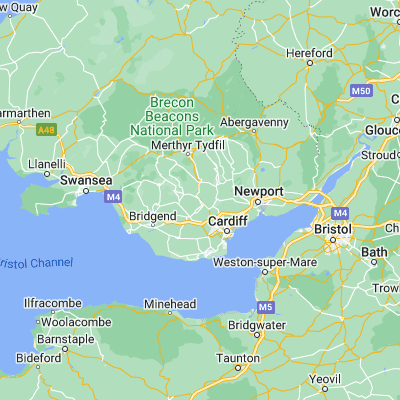 Map showing location of Treforest (51.593530, -3.324740)