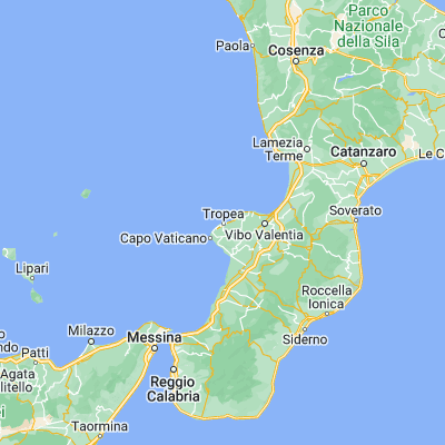 Map showing location of Tropea (38.675380, 15.894790)