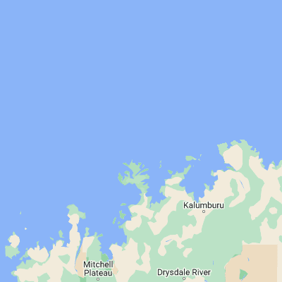 Map showing location of Troughton Island (-13.753330, 126.149400)