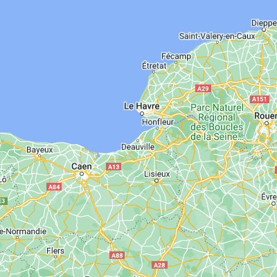 Map showing location of Trouville-sur-Mer (49.365700, 0.080410)