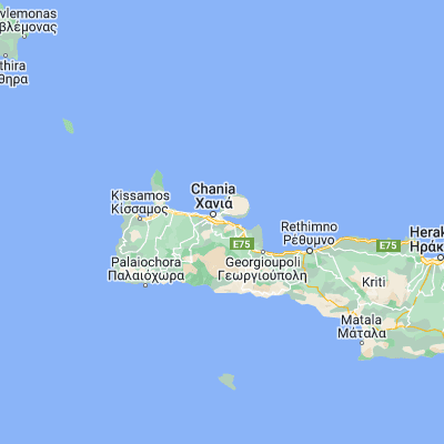 Map showing location of Tsikalariá (35.483330, 24.066670)