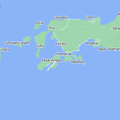 Map showing location of Tulehu (-3.591080, 128.340070)