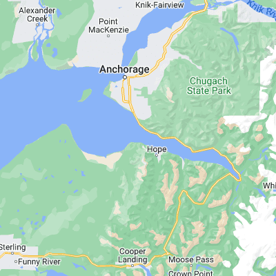 Map showing location of Turnagain Arm (60.987220, -149.794720)
